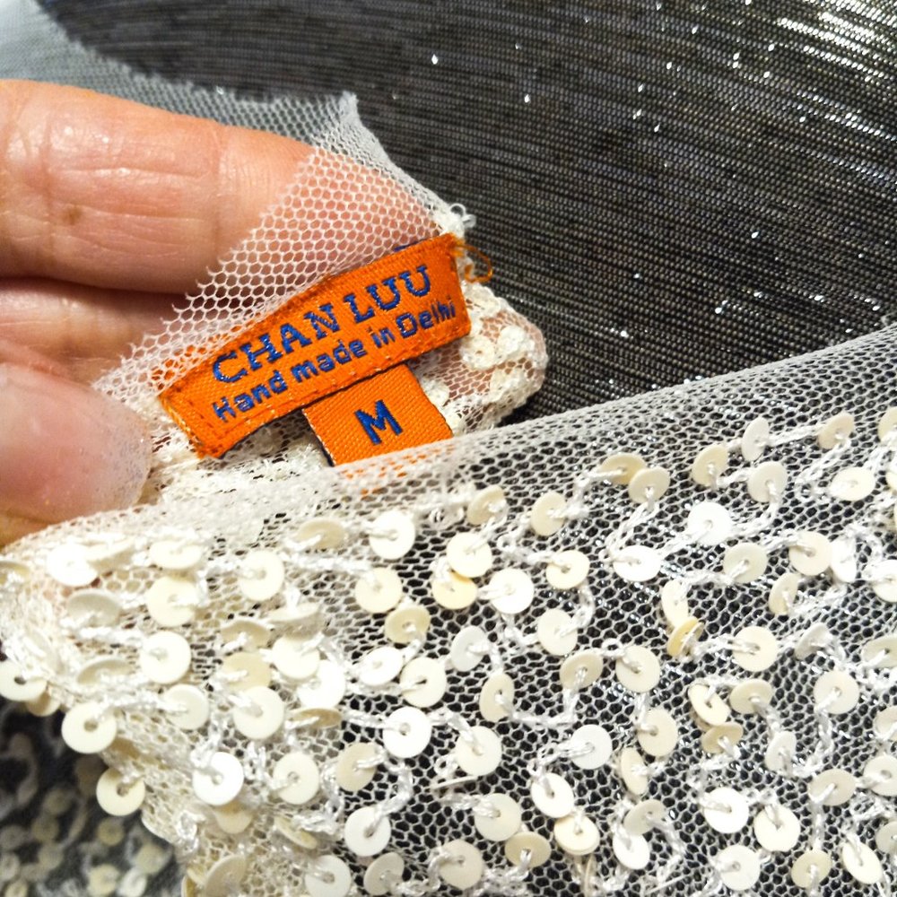 handmade chan luu sequin tank top size medium